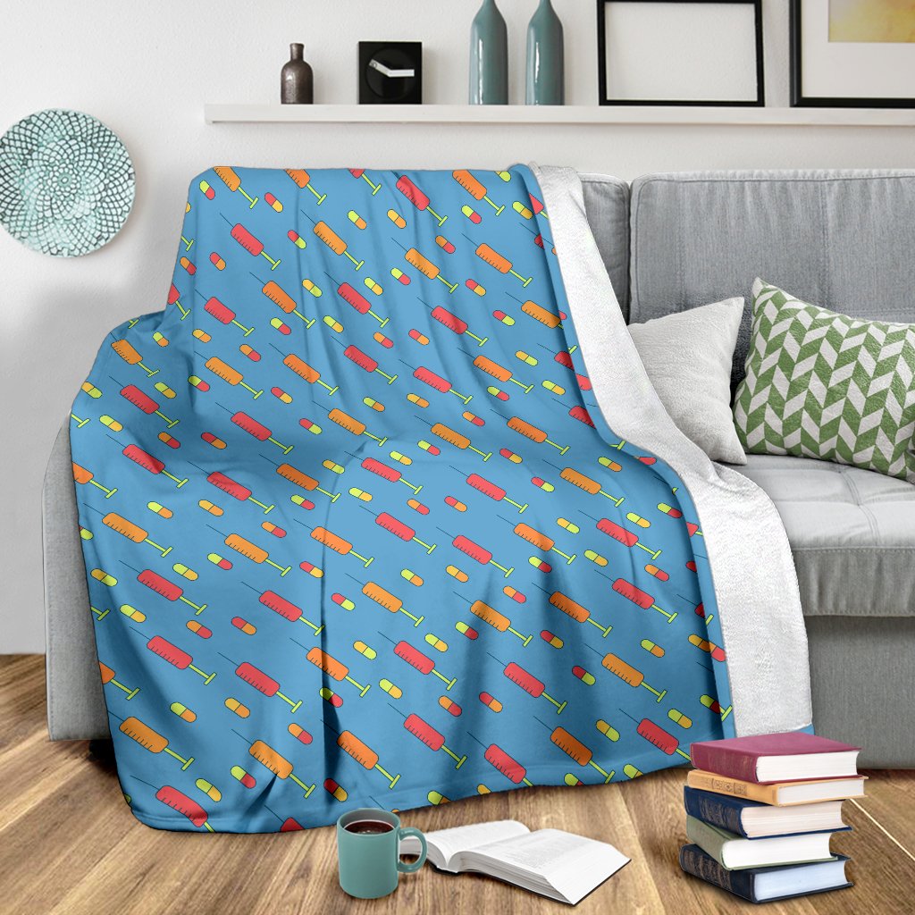 Phlebotomist Medical Pattern Fleece Blanket