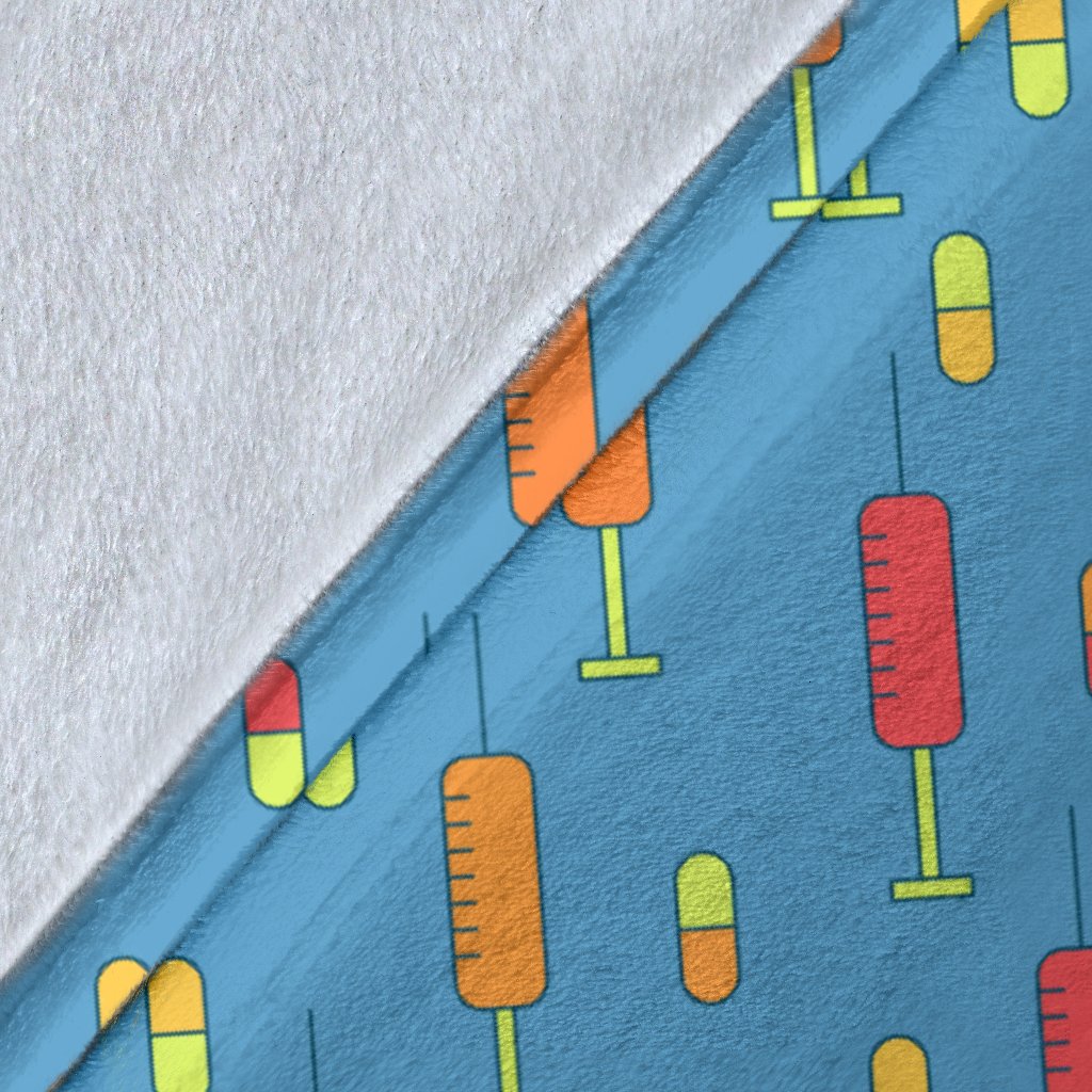 Phlebotomist Medical Pattern Fleece Blanket