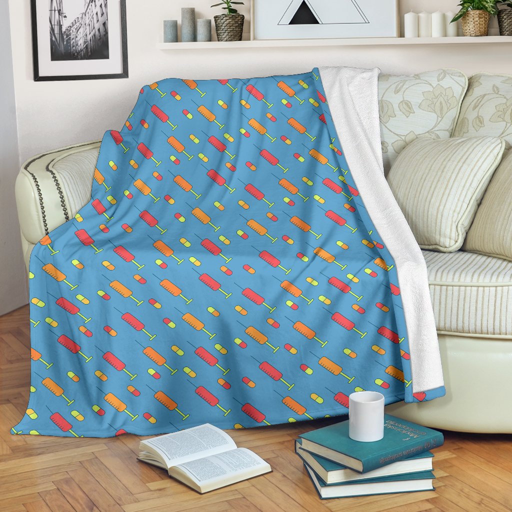 Phlebotomist Medical Pattern Fleece Blanket