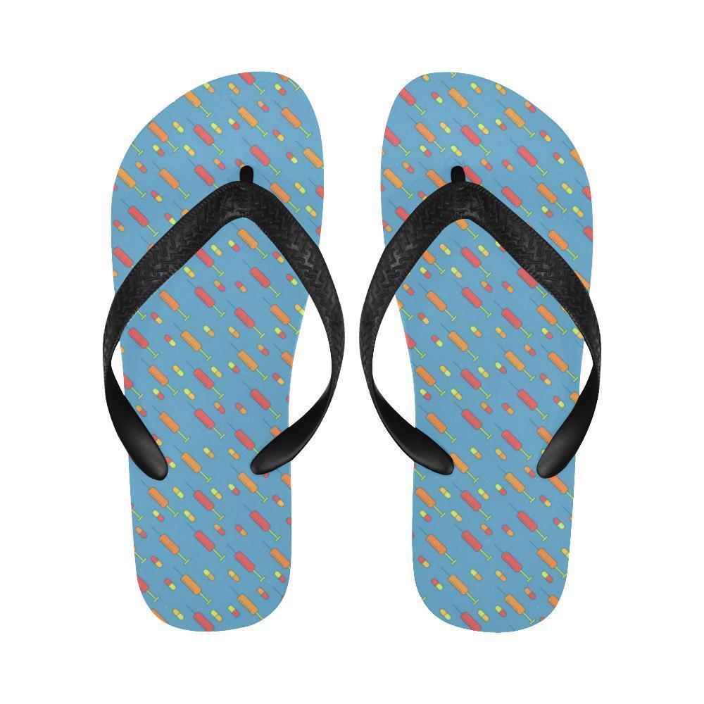 Phlebotomist Medical Pattern Flip Flops-JTAMIGO.COM