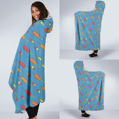 Phlebotomist Medical Pattern Hooded Blanket-JTAMIGO.COM