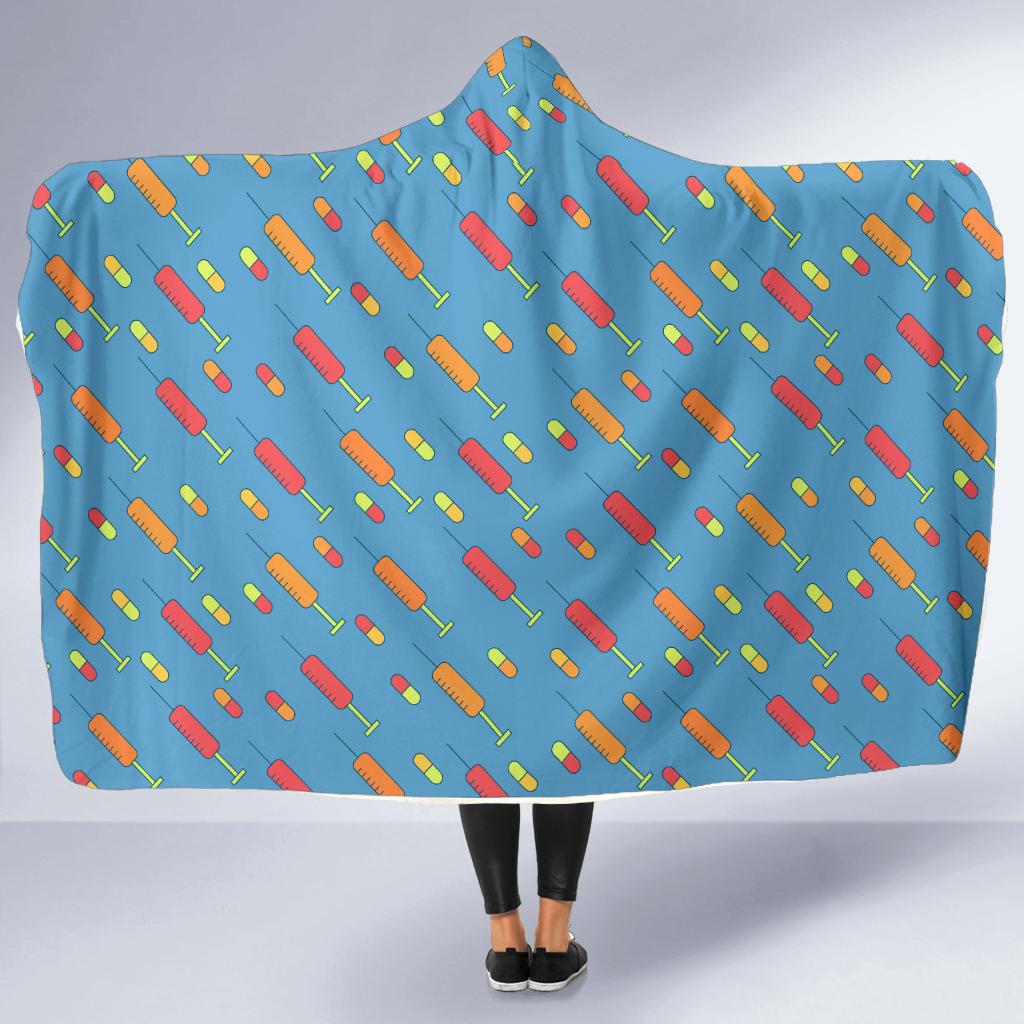 Phlebotomist Medical Pattern Hooded Blanket-JTAMIGO.COM