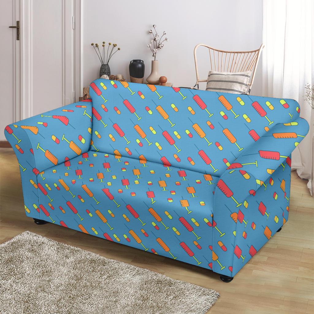 Phlebotomist Medical Pattern Loveseat Slipcover-JTAMIGO.COM