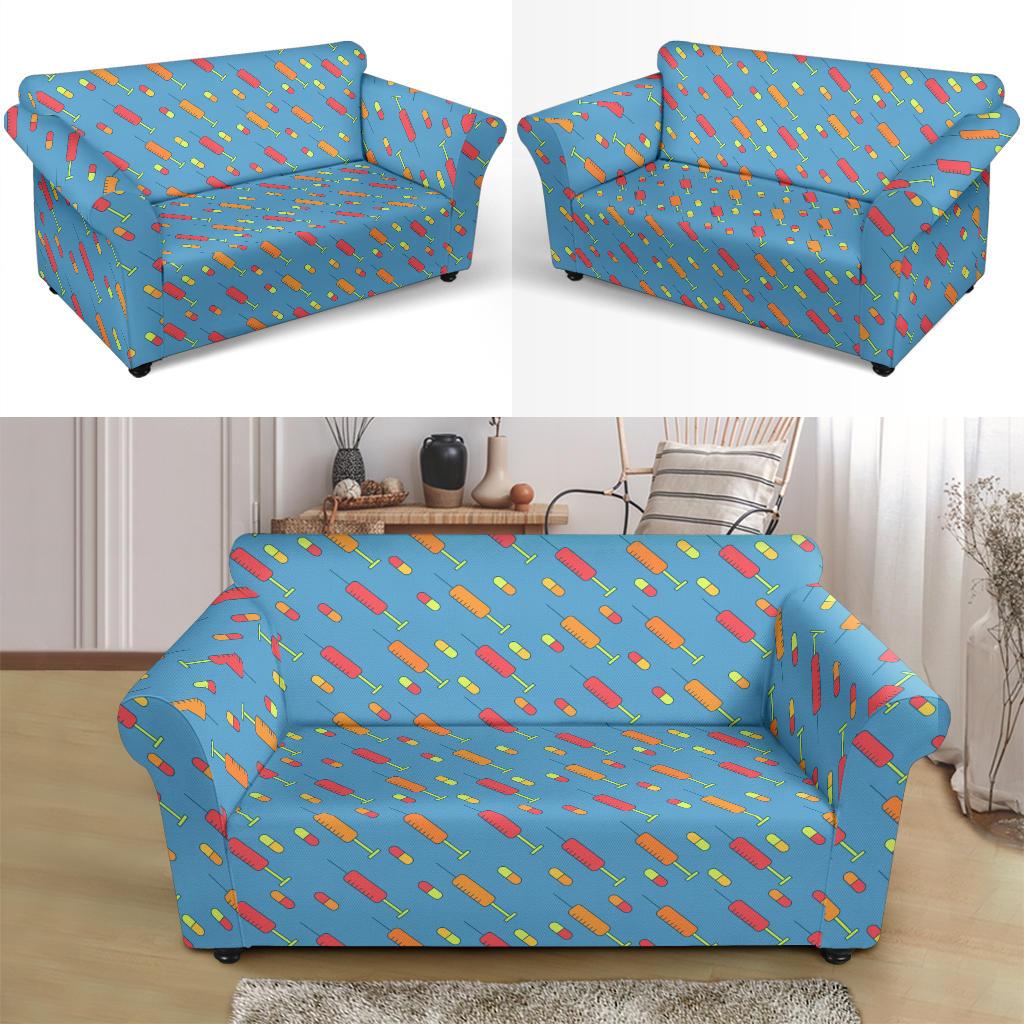 Phlebotomist Medical Pattern Loveseat Slipcover-JTAMIGO.COM