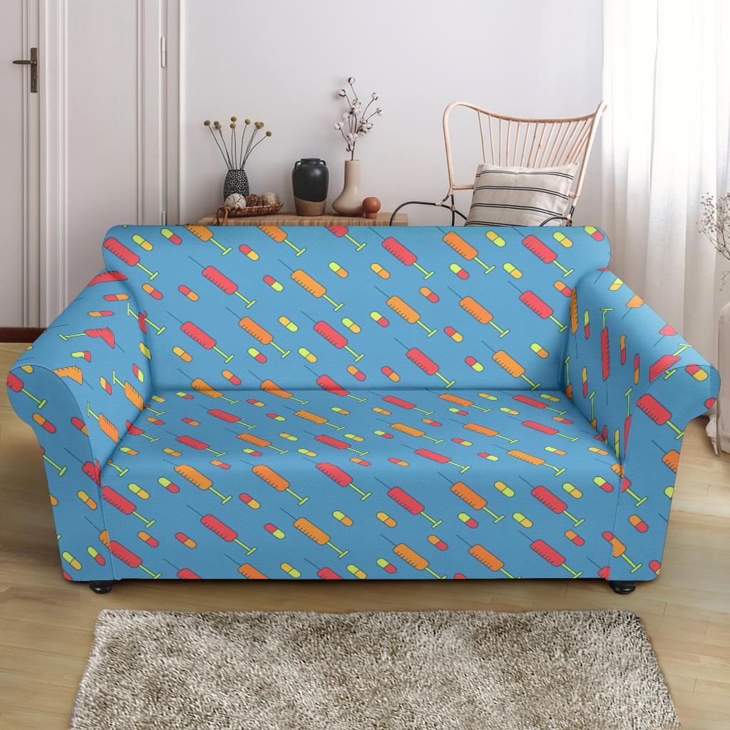 Phlebotomist Medical Pattern Loveseat Slipcover-JTAMIGO.COM