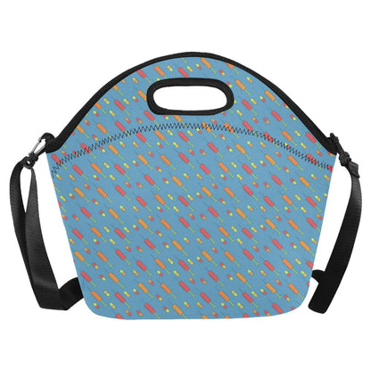 Phlebotomist Medical Pattern Neoprene Lunch Bag (Model 1669)(Large)-JTAMIGO.COM