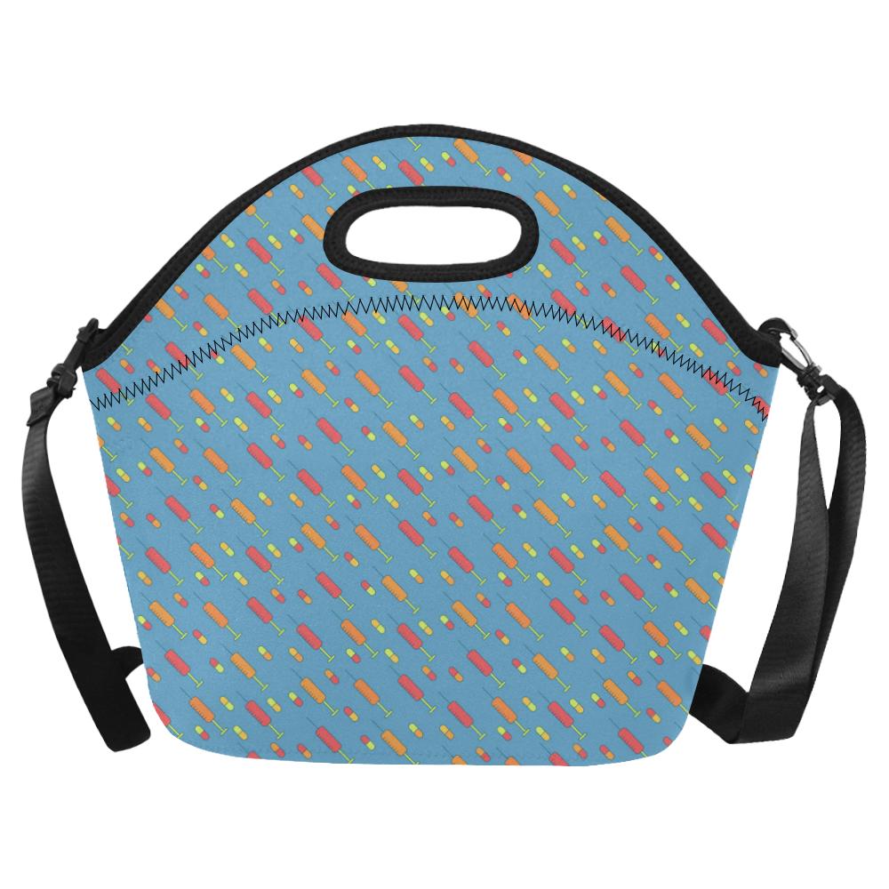 Phlebotomist Medical Pattern Neoprene Lunch Bag (Model 1669)(Large)-JTAMIGO.COM