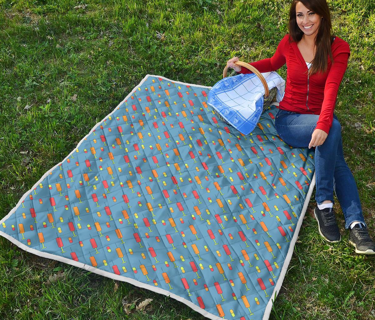 Phlebotomist Medical Pattern Premium Quilt-JTAMIGO.COM