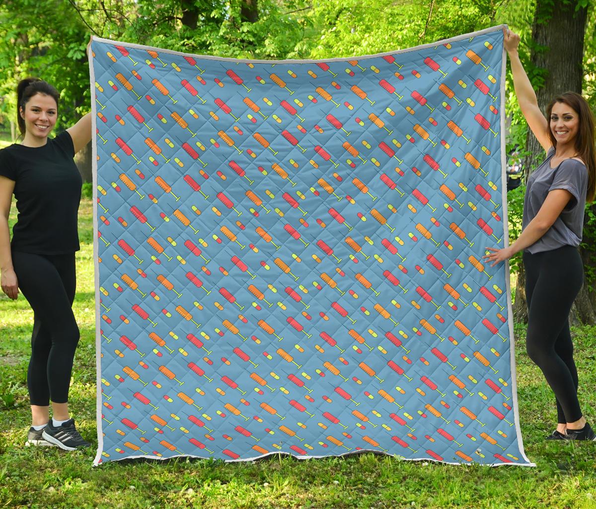Phlebotomist Medical Pattern Premium Quilt-JTAMIGO.COM