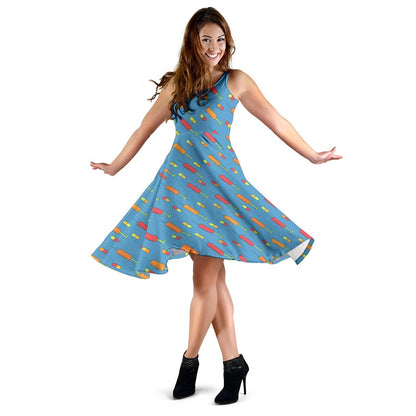 Phlebotomist Medical Pattern Sleeveless Dress