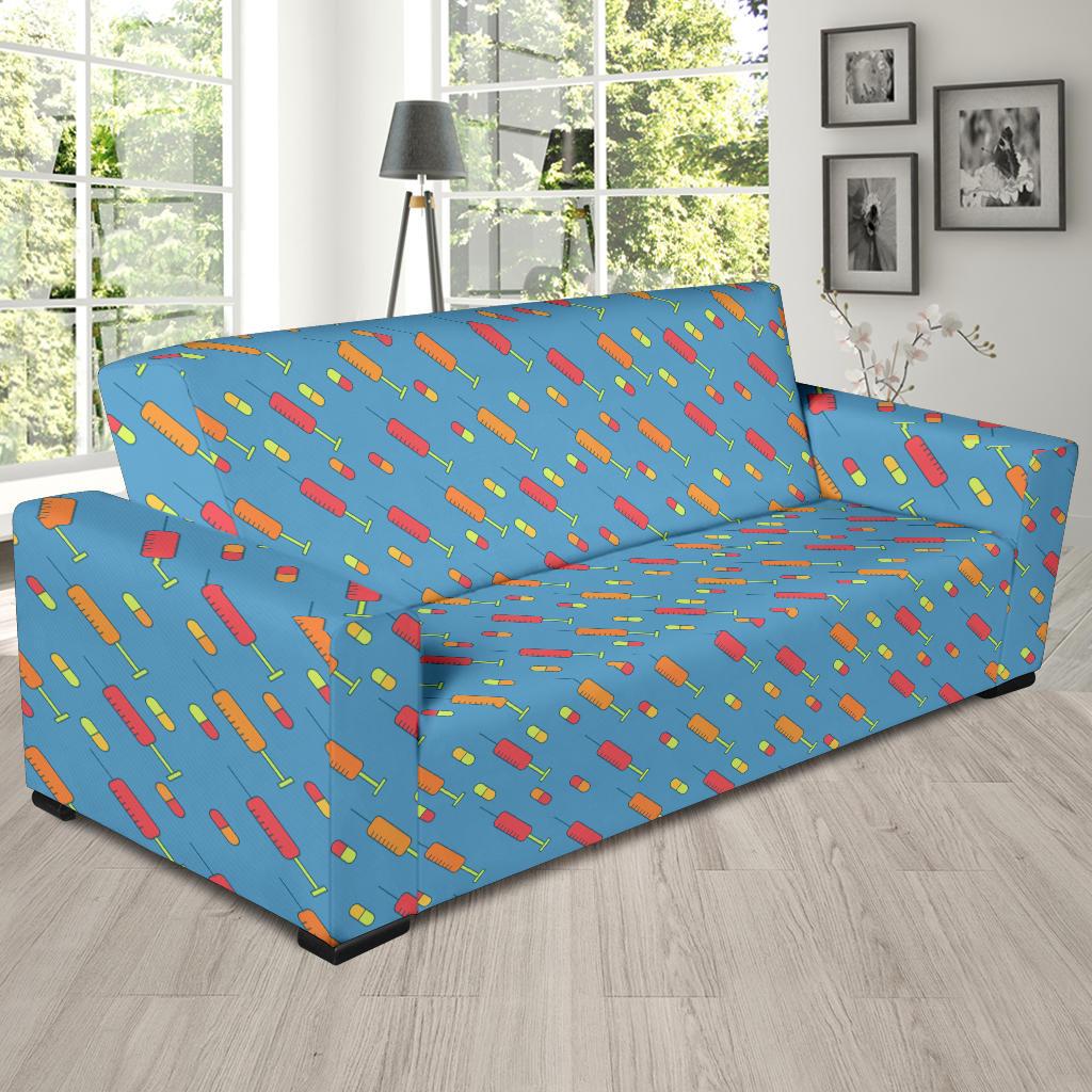 Phlebotomist Medical Pattern Sofa Slipcover-JTAMIGO.COM