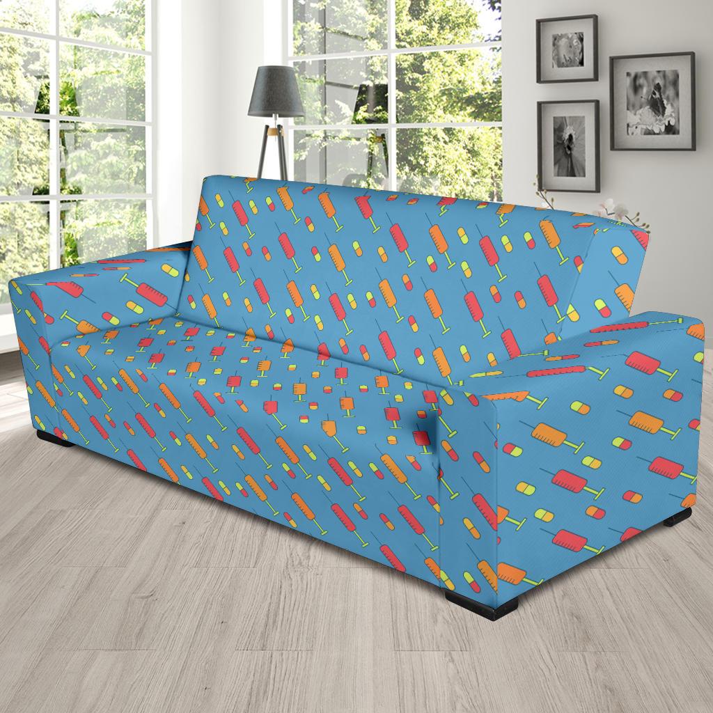 Phlebotomist Medical Pattern Sofa Slipcover-JTAMIGO.COM