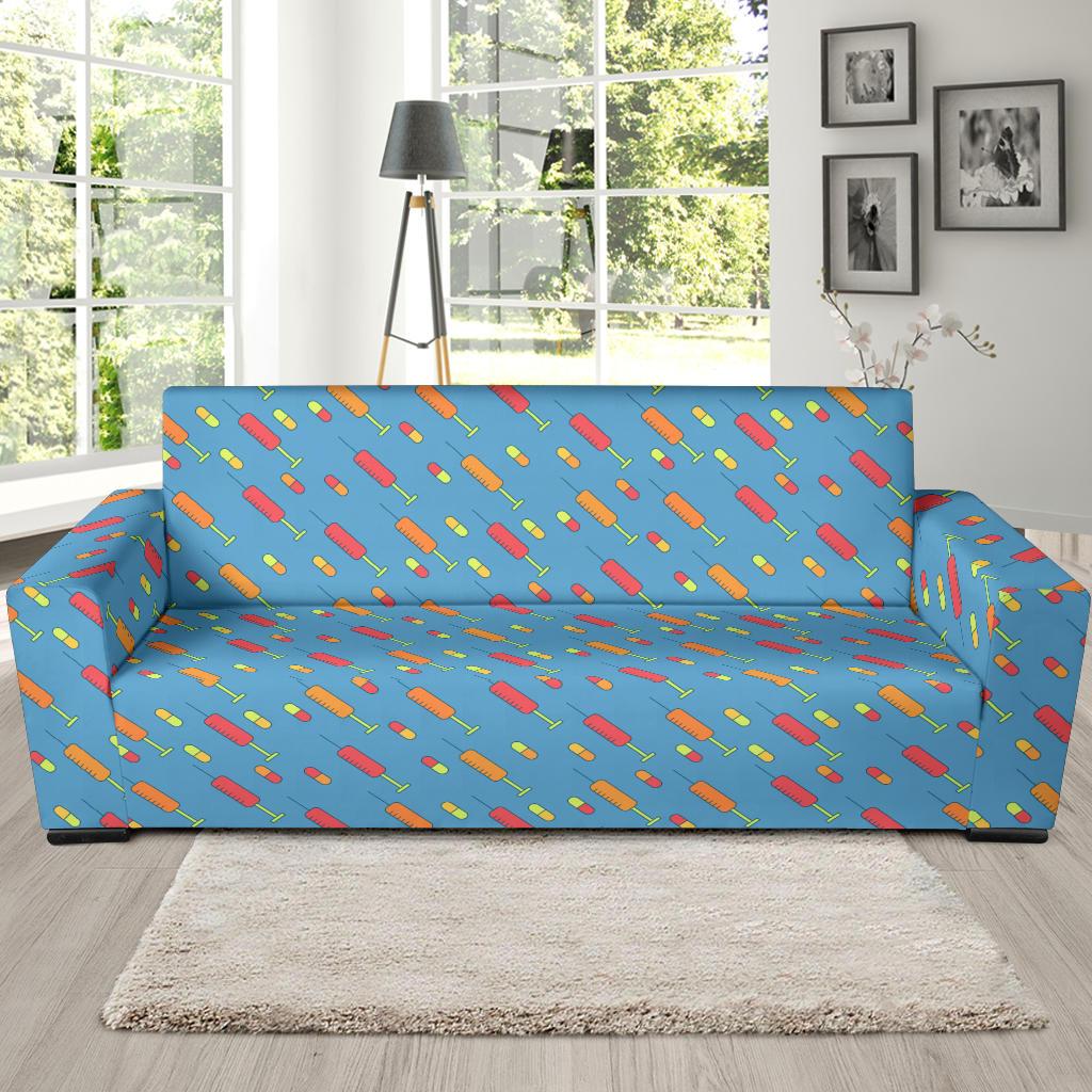 Phlebotomist Medical Pattern Sofa Slipcover-JTAMIGO.COM