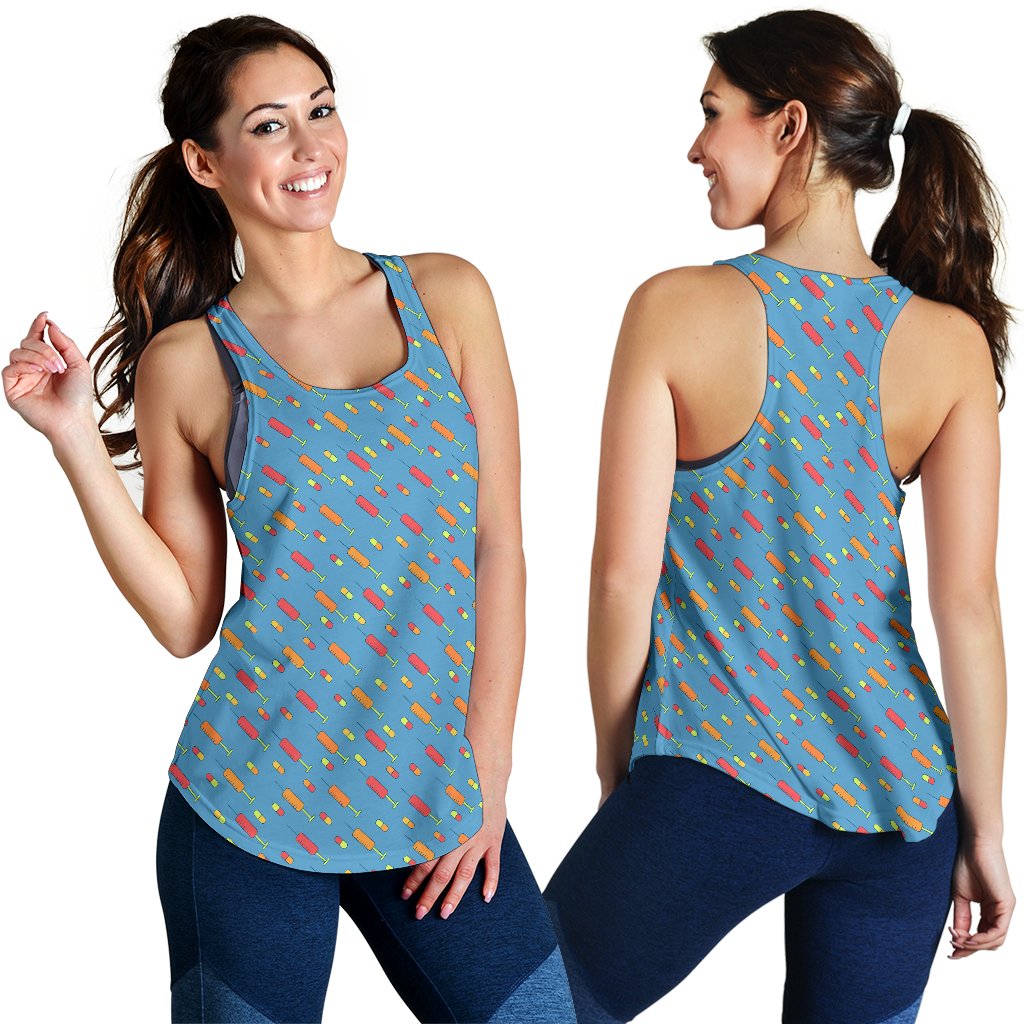 Phlebotomist Medical Pattern Women Racerback Tank Top