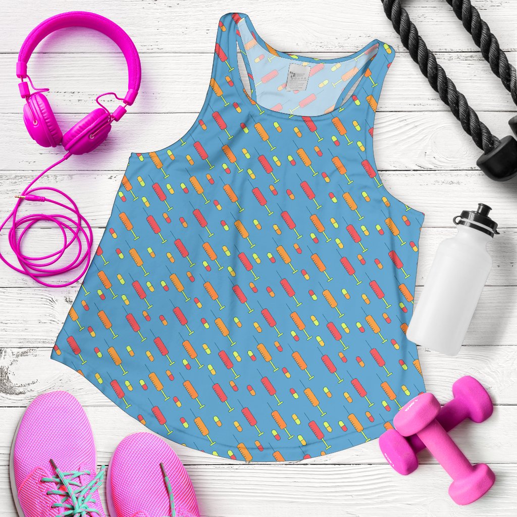 Phlebotomist Medical Pattern Women Racerback Tank Top