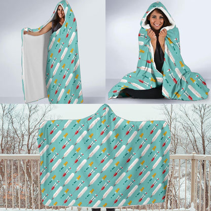Phlebotomist Medical Print Hooded Blanket-JTAMIGO.COM