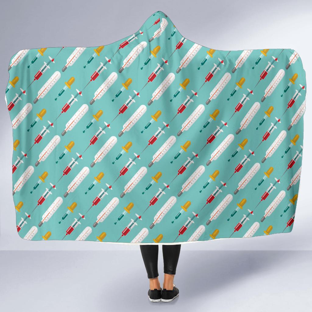 Phlebotomist Medical Print Hooded Blanket-JTAMIGO.COM