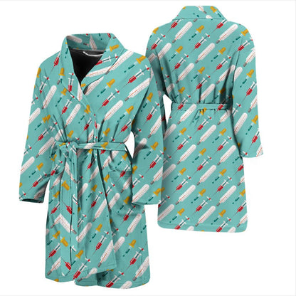 Phlebotomist Medical Print Men Bath Robe-JTAMIGO.COM