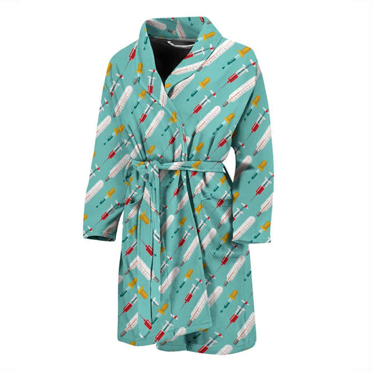 Phlebotomist Medical Print Men Bath Robe-JTAMIGO.COM