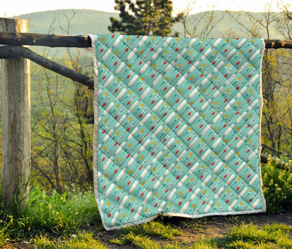 Phlebotomist Medical Print Premium Quilt-JTAMIGO.COM