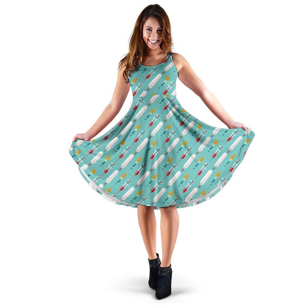 Phlebotomist Medical Print Sleeveless Dress