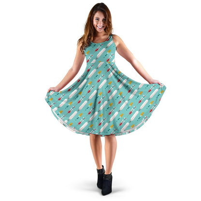 Phlebotomist Medical Print Sleeveless Dress