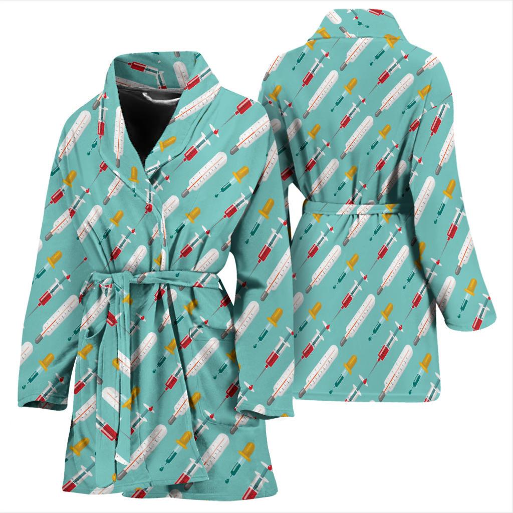 Phlebotomist Medical Print Women Bath Robe-JTAMIGO.COM