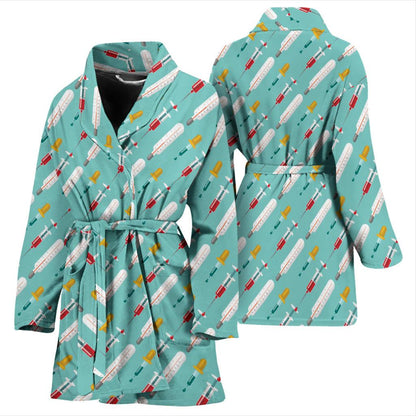 Phlebotomist Medical Print Women Bath Robe-JTAMIGO.COM