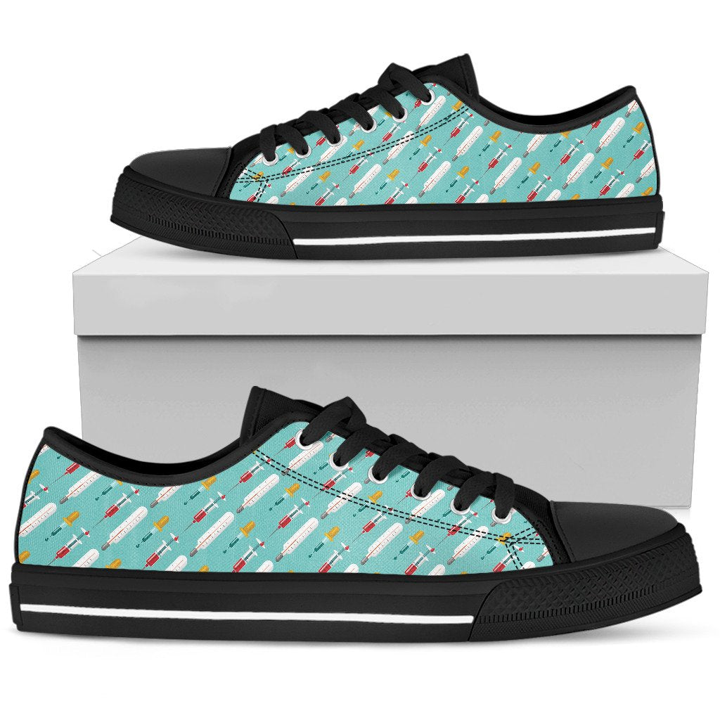 Phlebotomist Medical Print Women Low Top Shoes-JTAMIGO.COM