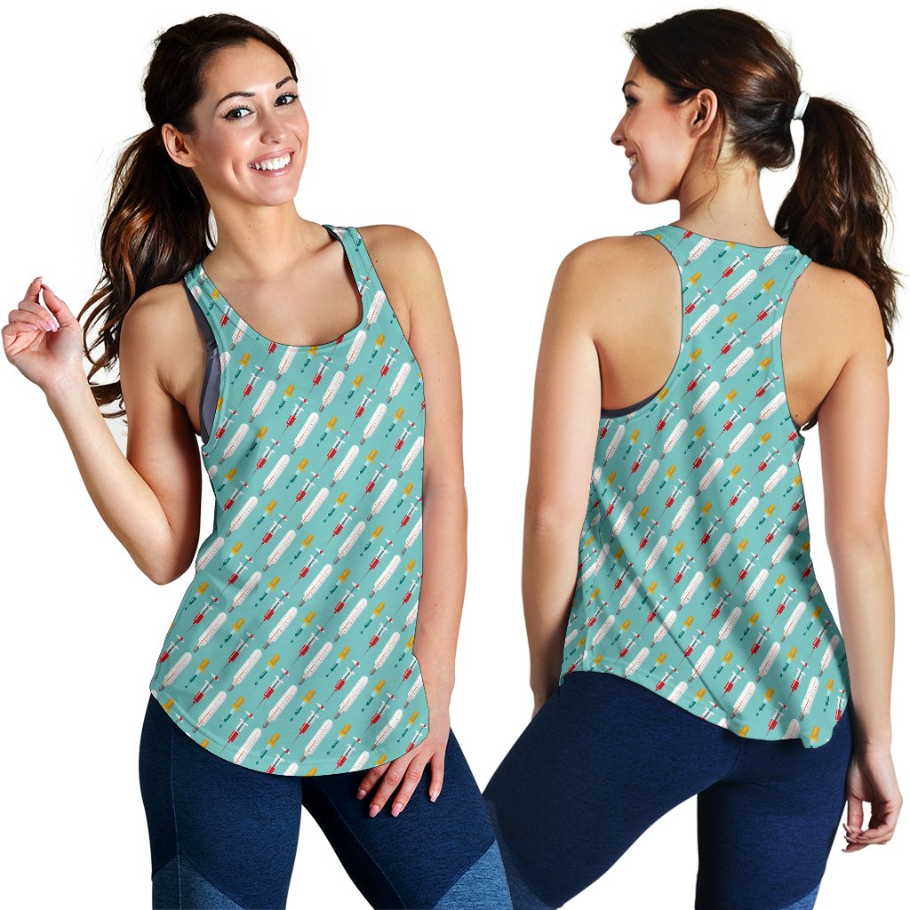 Phlebotomist Medical Print Women Racerback Tank Top