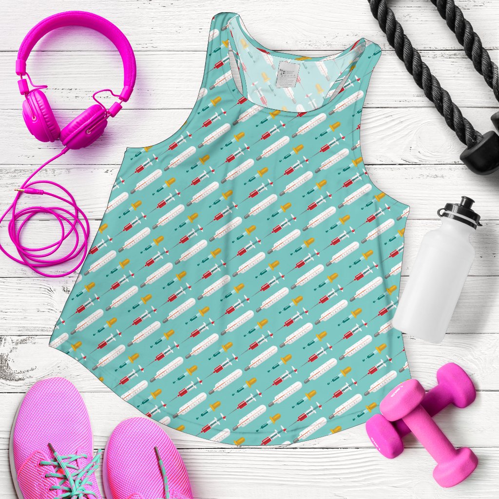 Phlebotomist Medical Print Women Racerback Tank Top