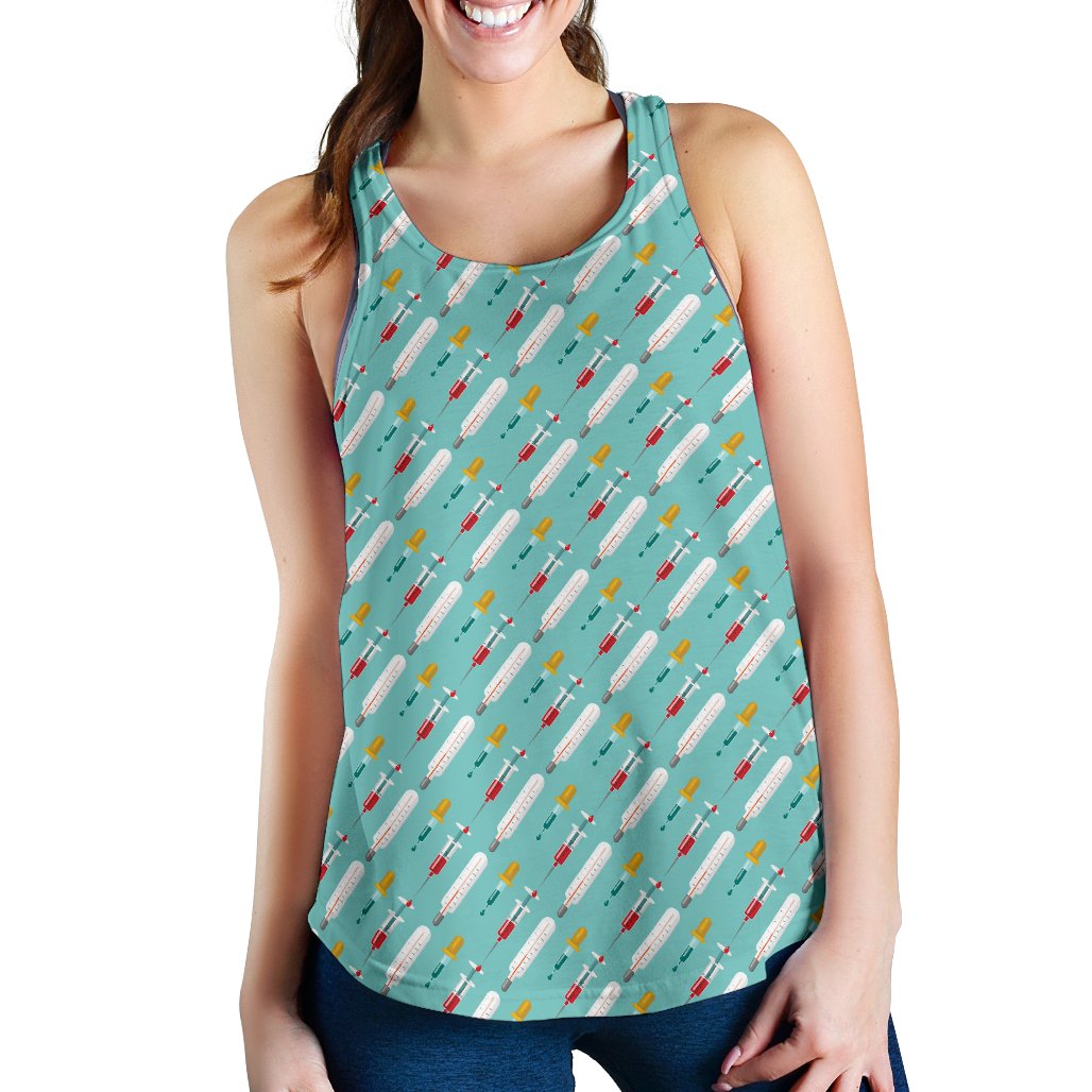 Phlebotomist Medical Print Women Racerback Tank Top