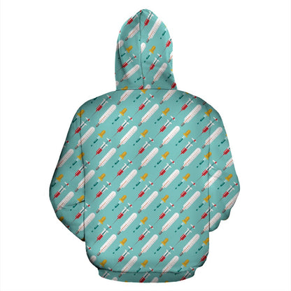 Phlebotomist Medical Print Zip Up Hoodie