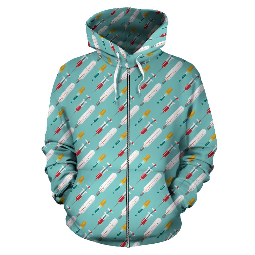 Phlebotomist Medical Print Zip Up Hoodie