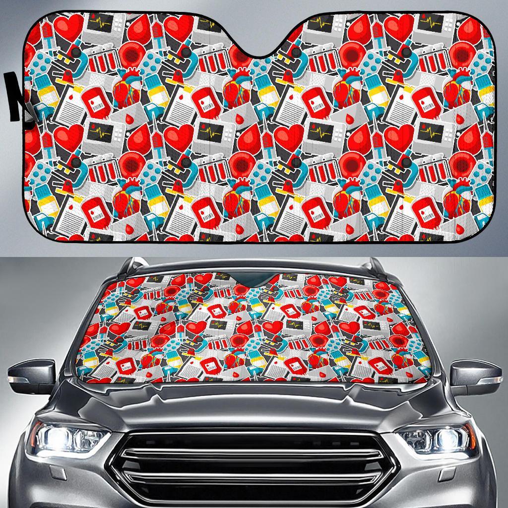Phlebotomist Medical Themed Car Sun Shade For Windshield