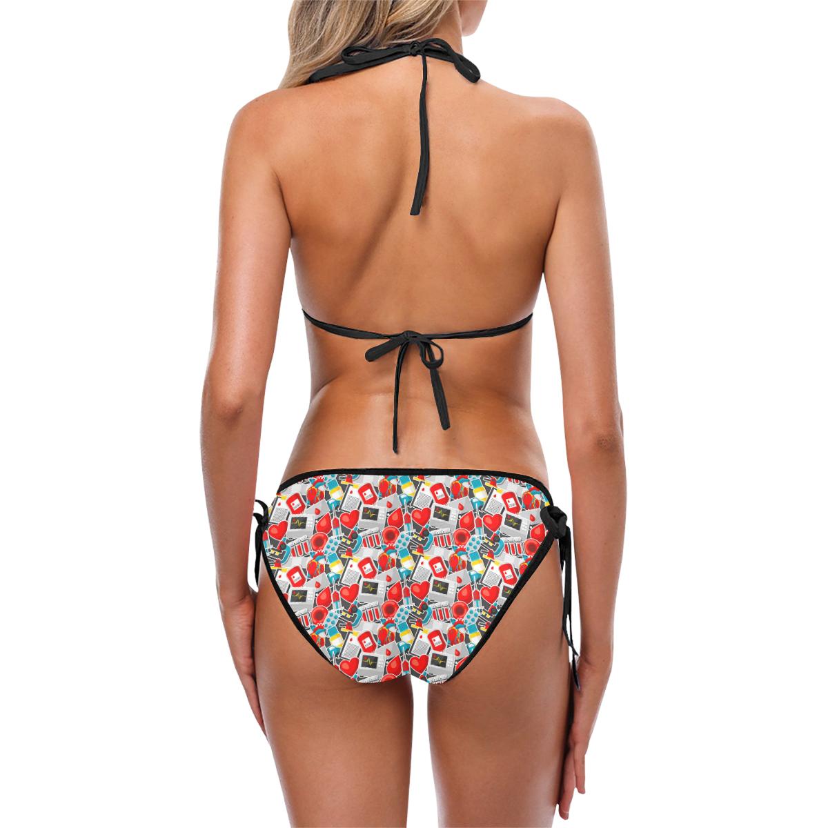 Phlebotomist Medical Themed Custom Bikini Swimsuit (Model S01)-JTAMIGO.COM