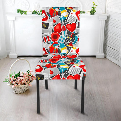 Phlebotomist Medical Themed Dining Chair Slipcover-JTAMIGO.COM