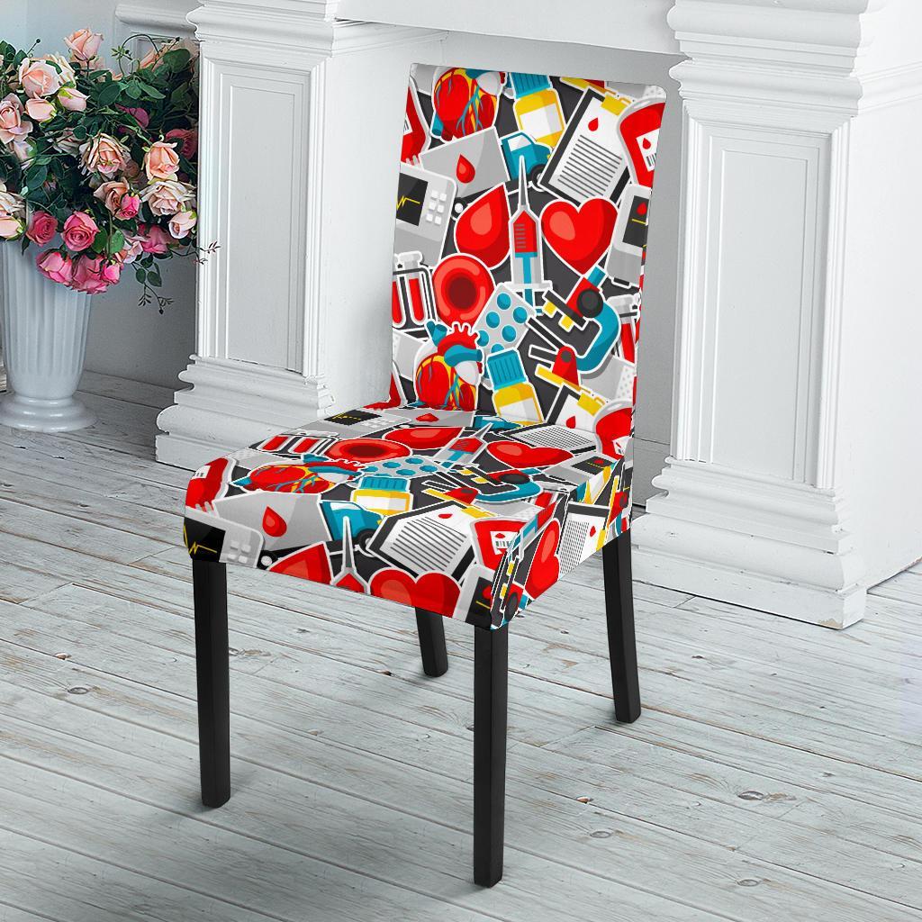 Phlebotomist Medical Themed Dining Chair Slipcover-JTAMIGO.COM