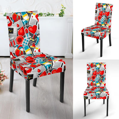 Phlebotomist Medical Themed Dining Chair Slipcover-JTAMIGO.COM