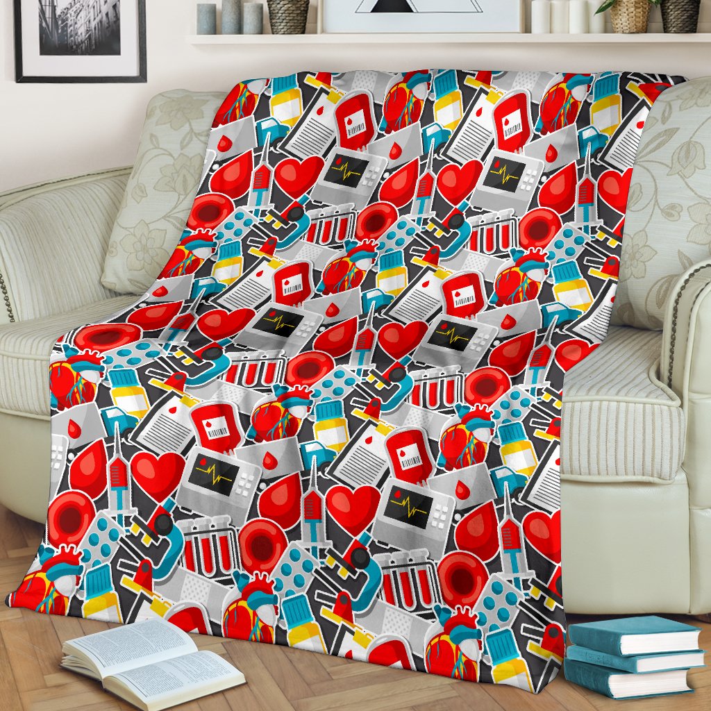 Phlebotomist Medical Themed Fleece Blanket