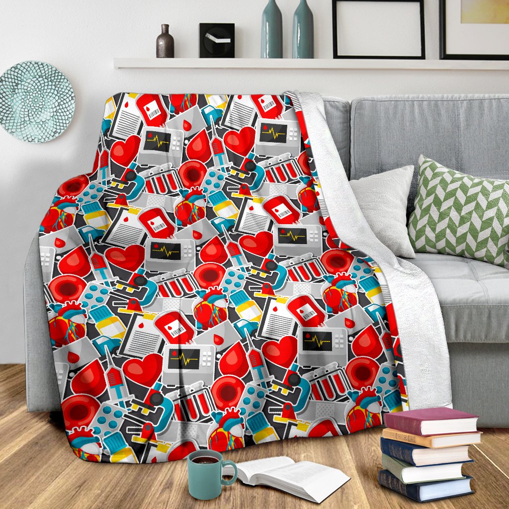 Phlebotomist Medical Themed Fleece Blanket