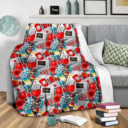 Phlebotomist Medical Themed Fleece Blanket