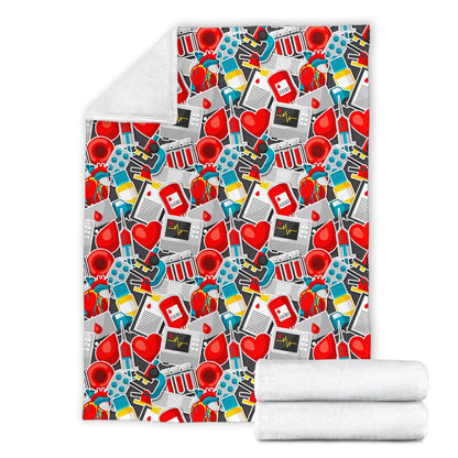 Phlebotomist Medical Themed Fleece Blanket