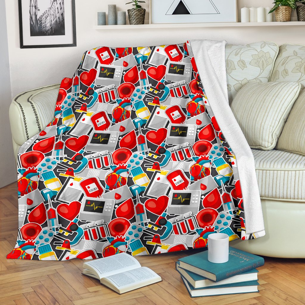 Phlebotomist Medical Themed Fleece Blanket
