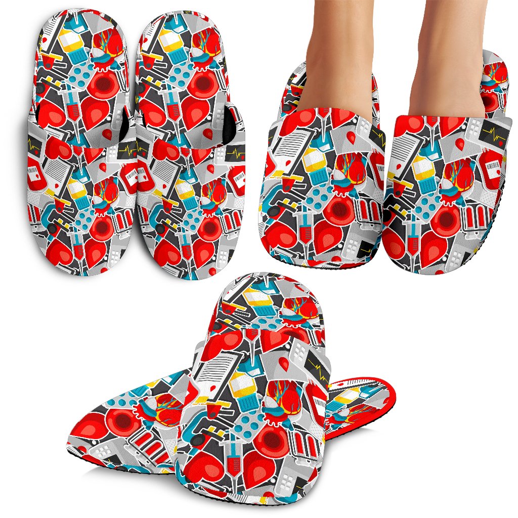 Phlebotomist Medical Themed House Slippers