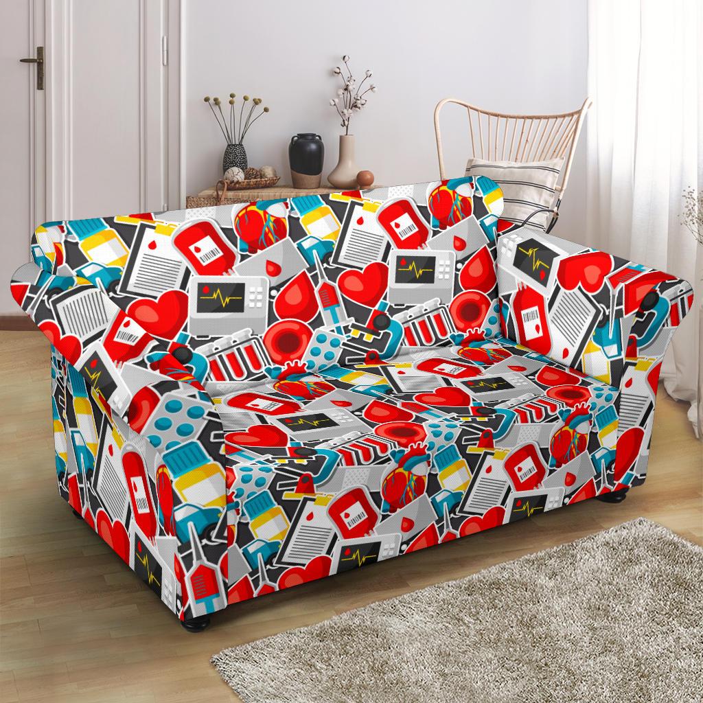 Phlebotomist Medical Themed Loveseat Slipcover-JTAMIGO.COM
