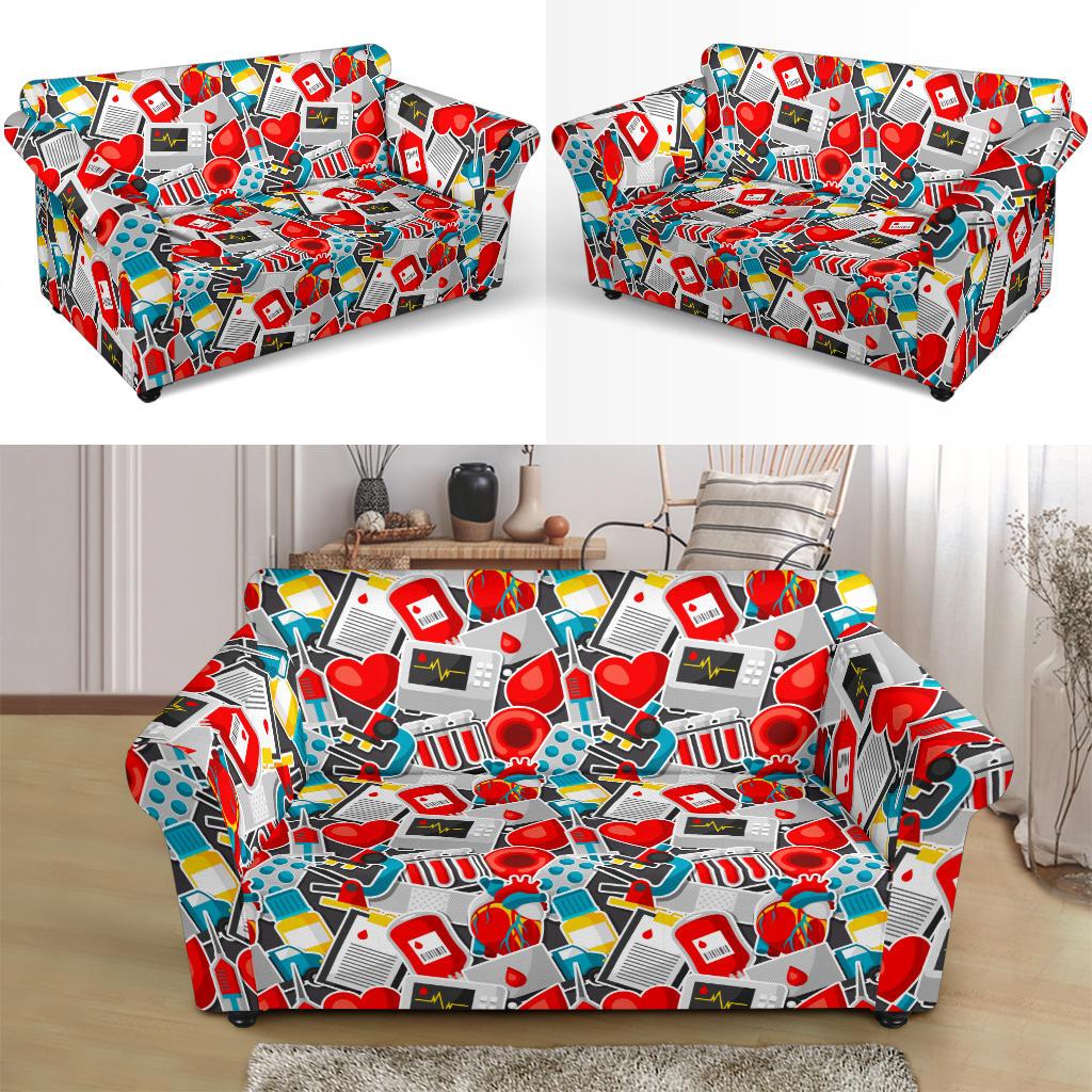 Phlebotomist Medical Themed Loveseat Slipcover-JTAMIGO.COM
