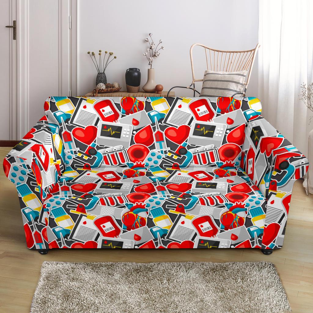 Phlebotomist Medical Themed Loveseat Slipcover-JTAMIGO.COM