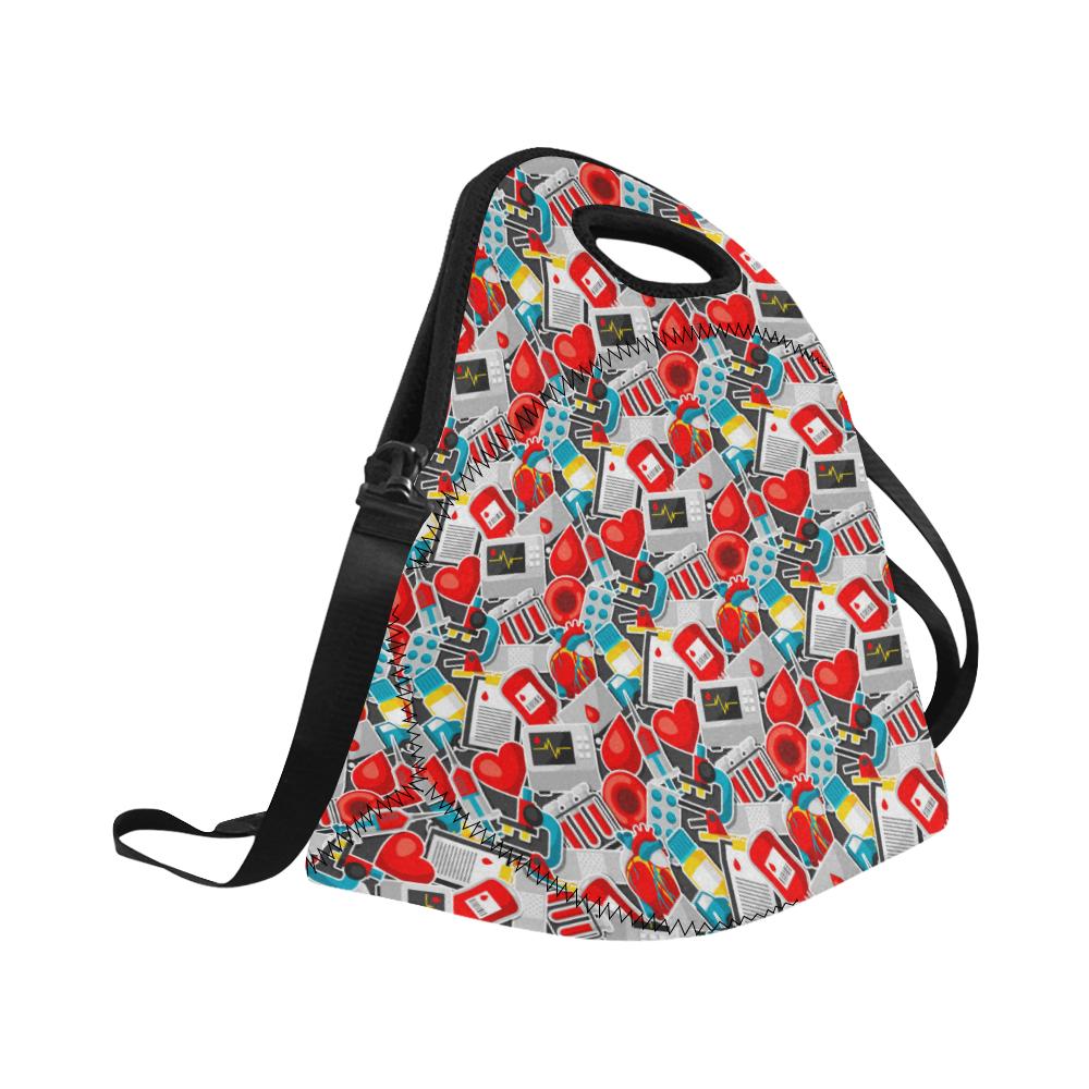 Phlebotomist Medical Themed Neoprene Lunch Bag (Model 1669)(Large)-JTAMIGO.COM
