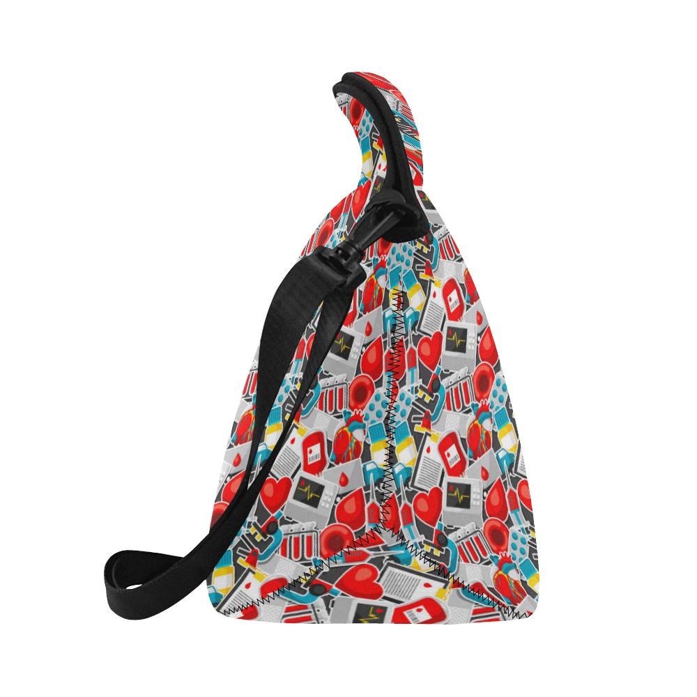 Phlebotomist Medical Themed Neoprene Lunch Bag (Model 1669)(Large)-JTAMIGO.COM